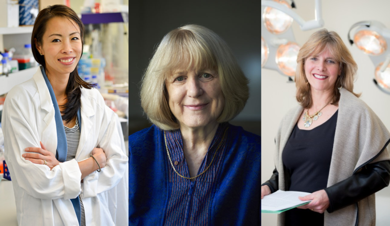 Close up portraits of award recipients Drs. Sherene Loi