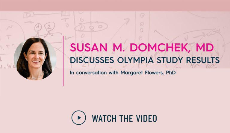 headshot of dr. susan domcheck with the words "watch video" to click to see her interview|fubo