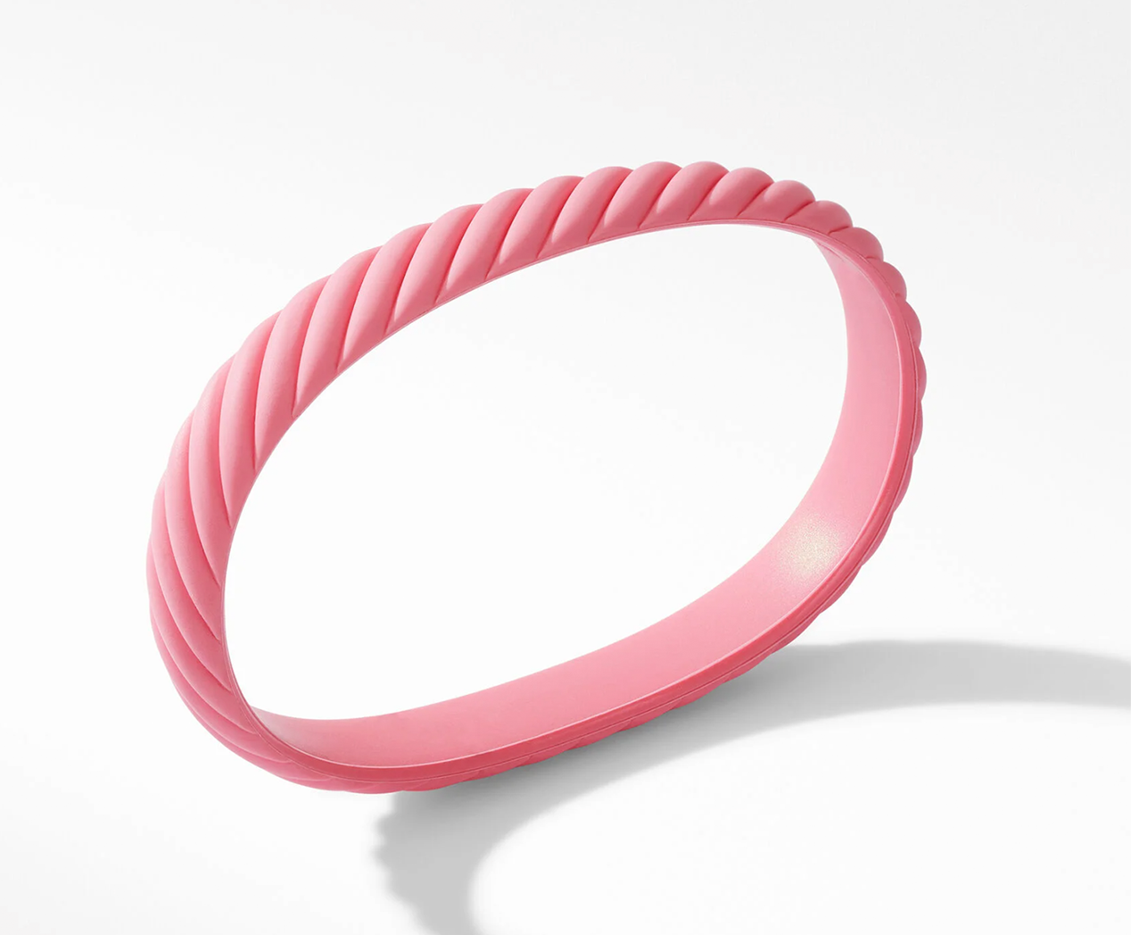 Cable Pink Rubber Bracelet, 10MM Breast Cancer Research Foundation