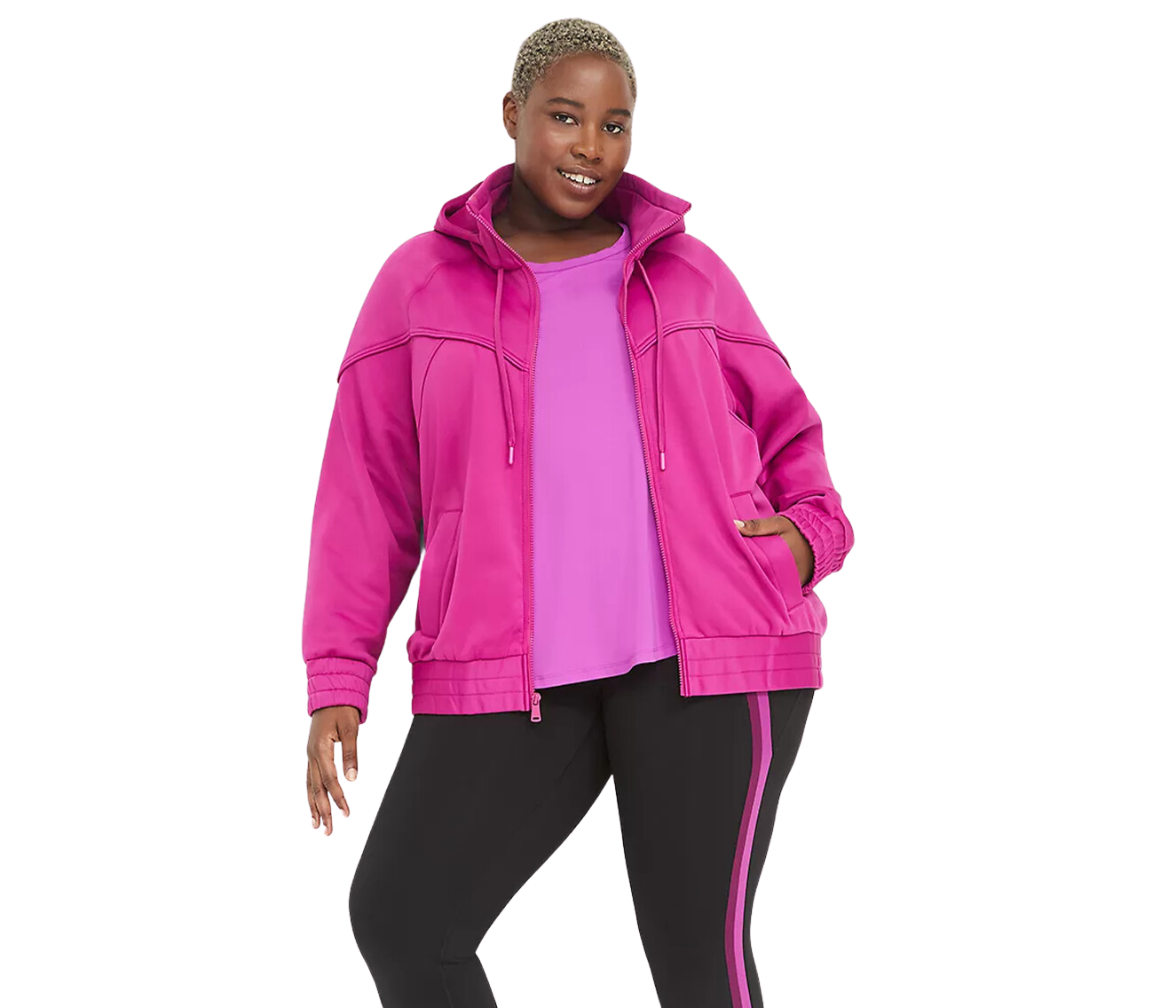 LIVI Zip-Front Sport Fleece Jacket | Breast Cancer Research Foundation