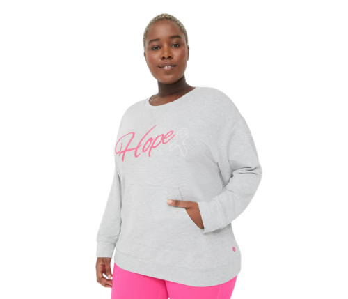 LIVI Crew-Neck Graphic Sweatshirt | Breast Cancer Research Foundation