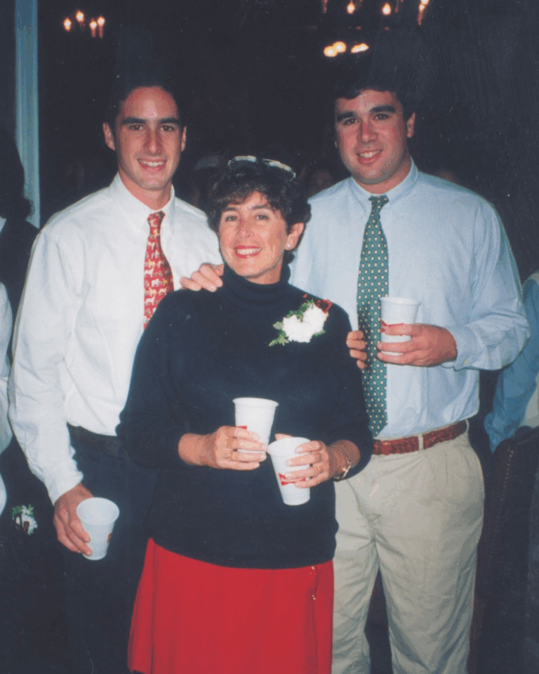 Shep and Ian Murray and their mother at Fashion Week