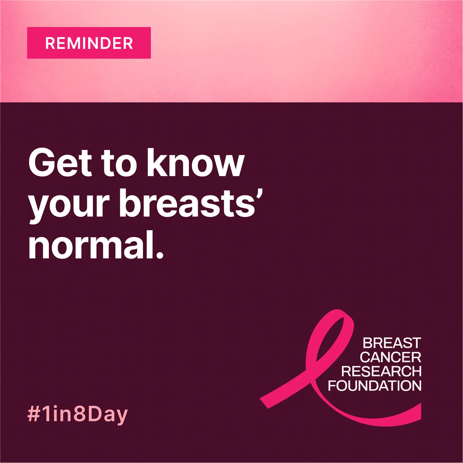 Get to know your breasts' normal.